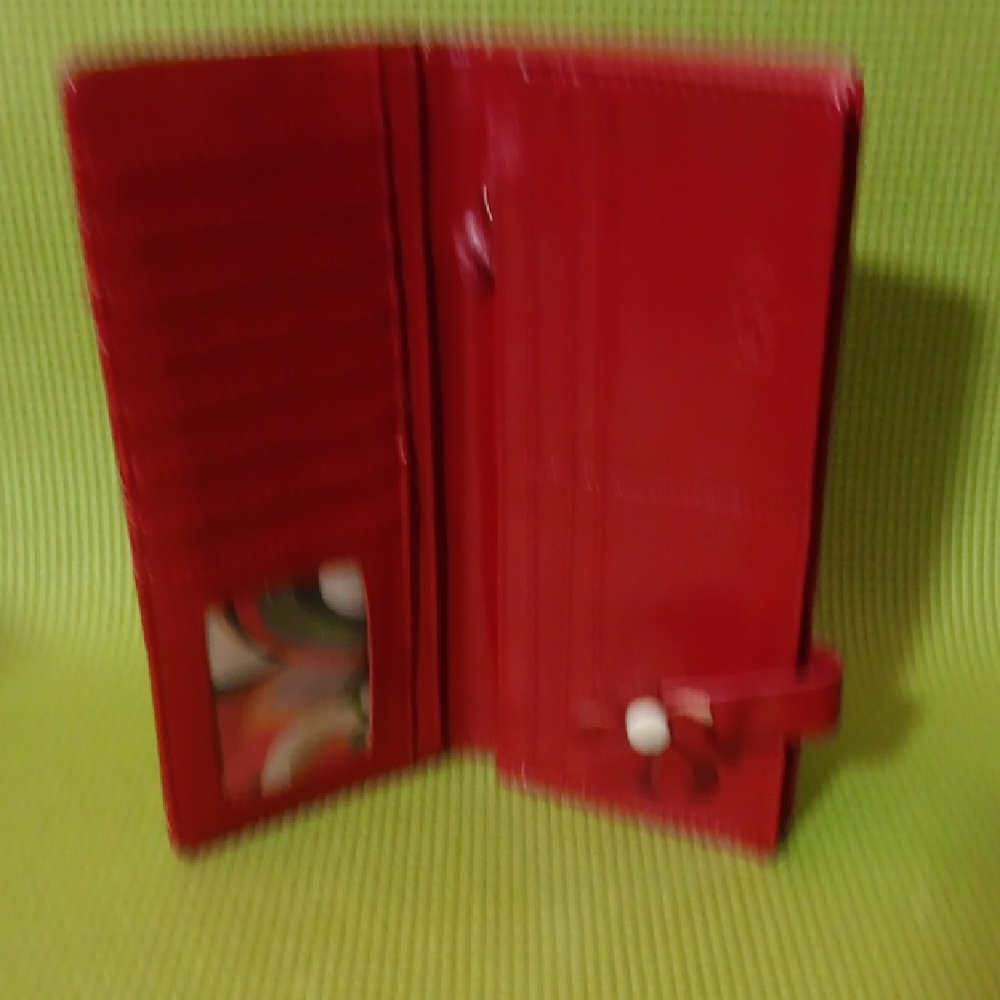 Ada Red Leather Wallet - Picture 3 of 7